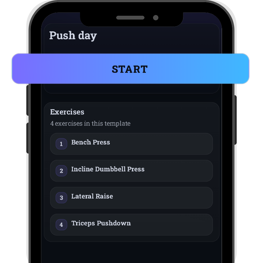 IronYou template screen